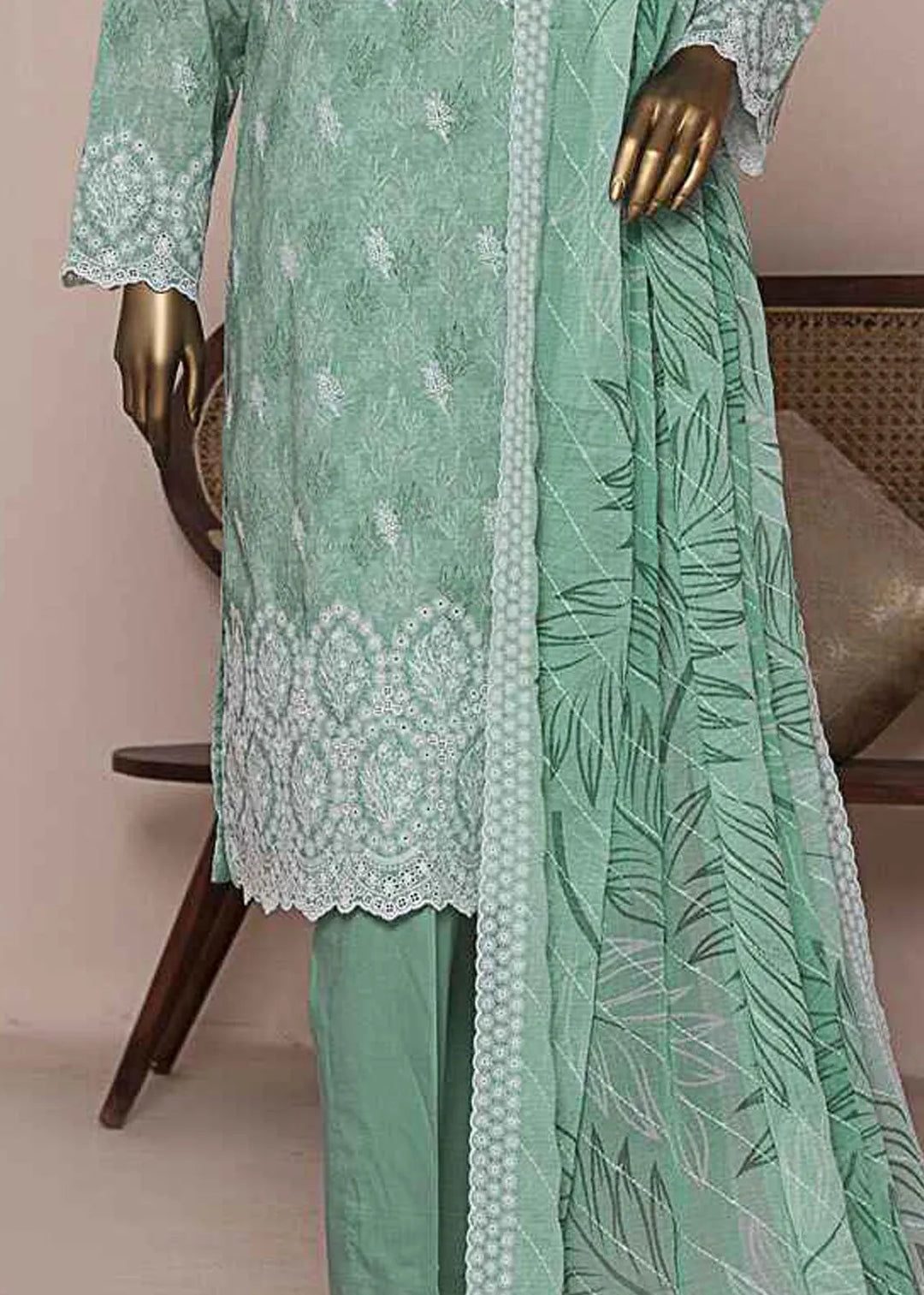 HZ Textiles Chikankari Lawn Suits Unstitched 3 Piece HZ25CE PEC-956 - Summer Collection