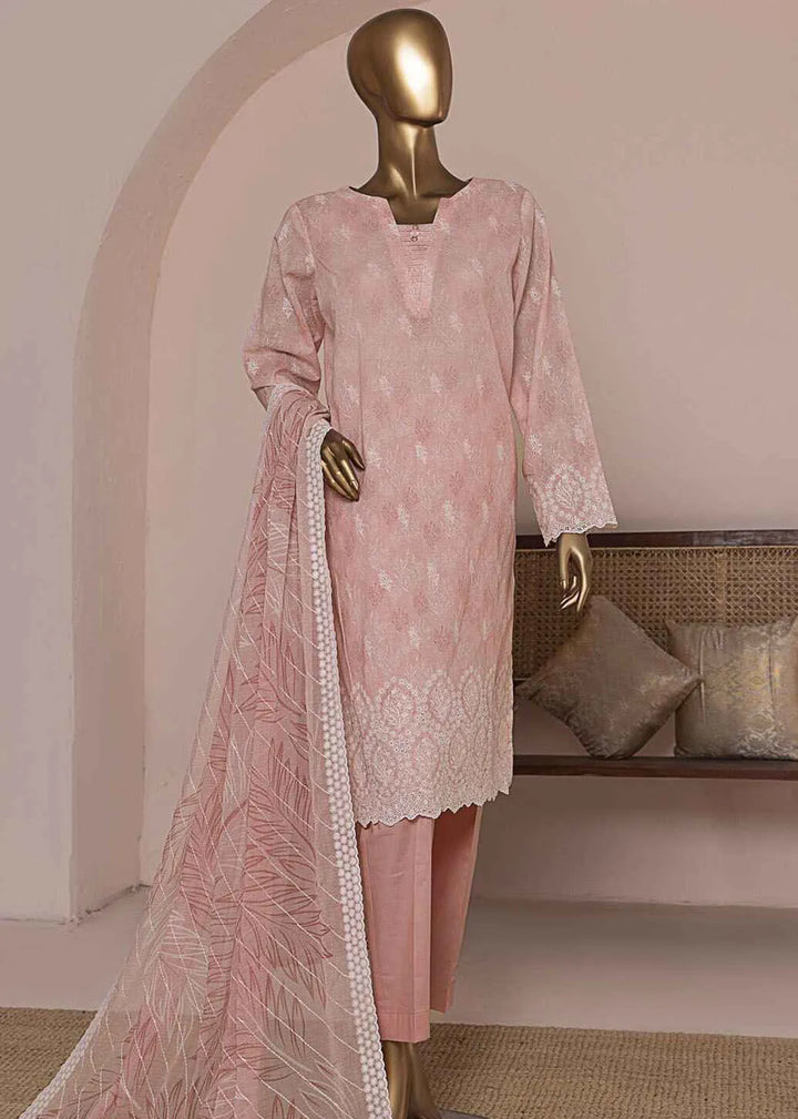 HZ Textiles Chikankari Lawn Suits Unstitched 3 Piece HZ25CE PEC-957 - Summer Collection