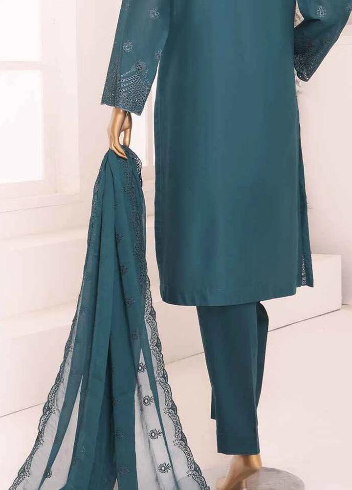 HZ Textiles Chikankari Lawn Suits Unstitched 3 Piece HZ25DC DCE-04 - Summer Collection