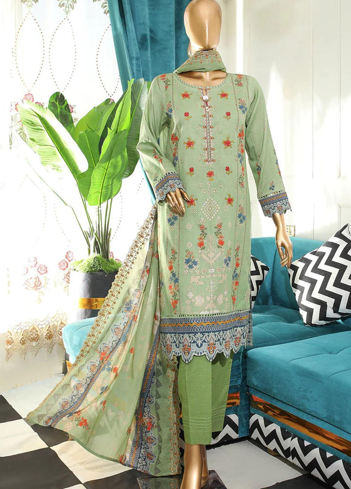 HZ Textiles Embroidered Cotton Suits Unstitched 3 Piece HZ22DKC DKC-1193-A - Winter Collection