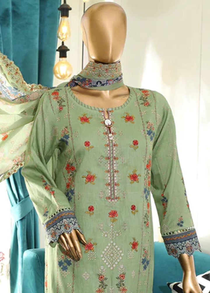 HZ Textiles Embroidered Cotton Suits Unstitched 3 Piece HZ22DKC DKC-1193-A - Winter Collection