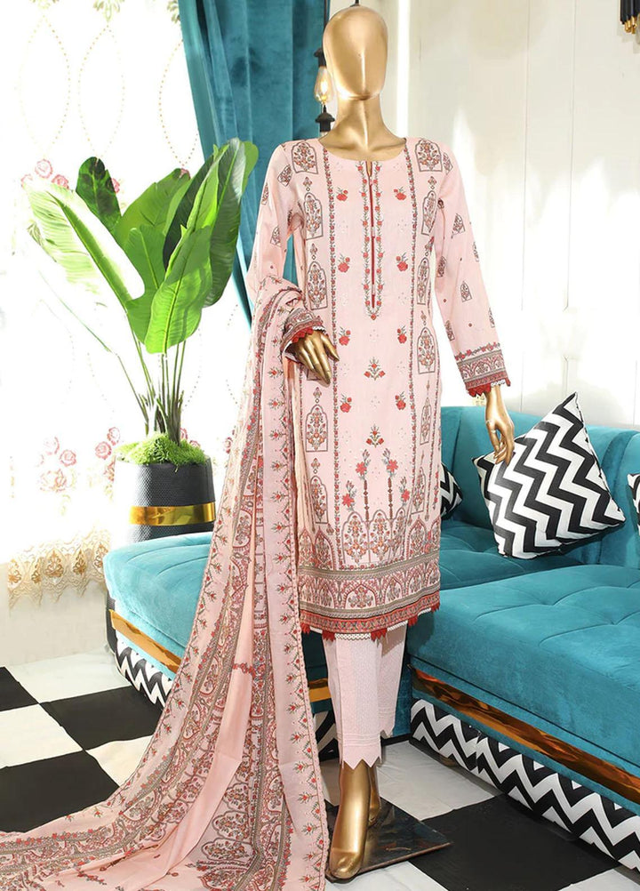 HZ Textiles Embroidered Cotton Suits Unstitched 3 Piece HZ22DKC DKC-1194-A - Winter Collection