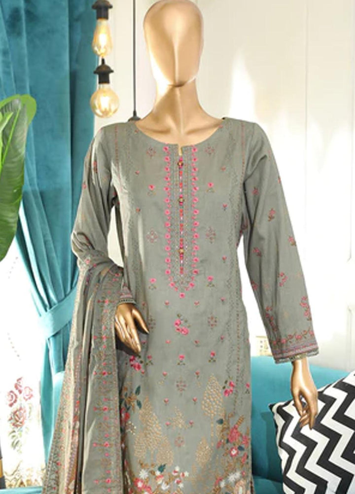 HZ Textiles Embroidered Cotton Suits Unstitched 3 Piece HZ22DKC DKC-1197 - Winter Collection