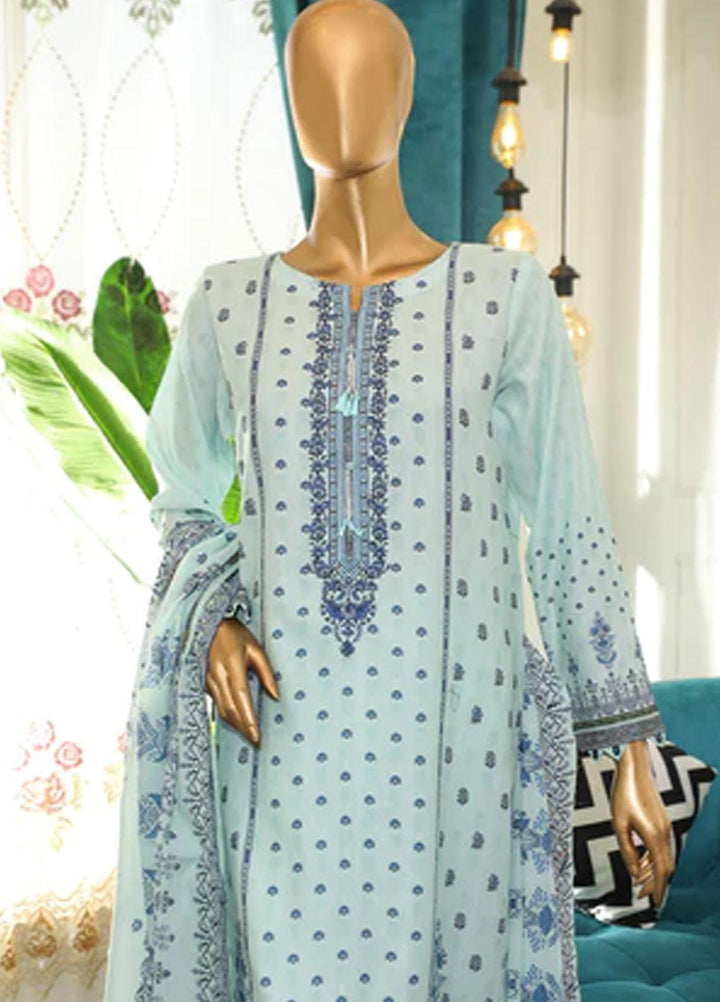 HZ Textiles Embroidered Cotton Suits Unstitched 3 Piece HZ22DKC DKC-1200 - Winter Collection