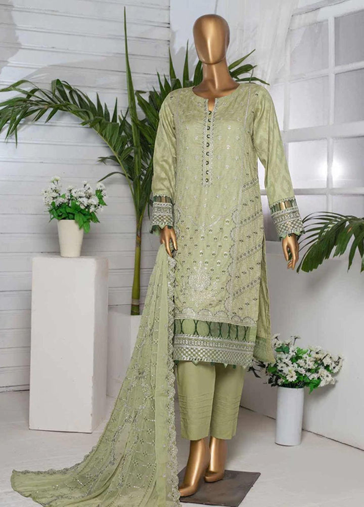 HZ Textiles Embroidered Jacquard Suits Unstitched 3 Piece HZ22DB DJB-02 - Winter Collection