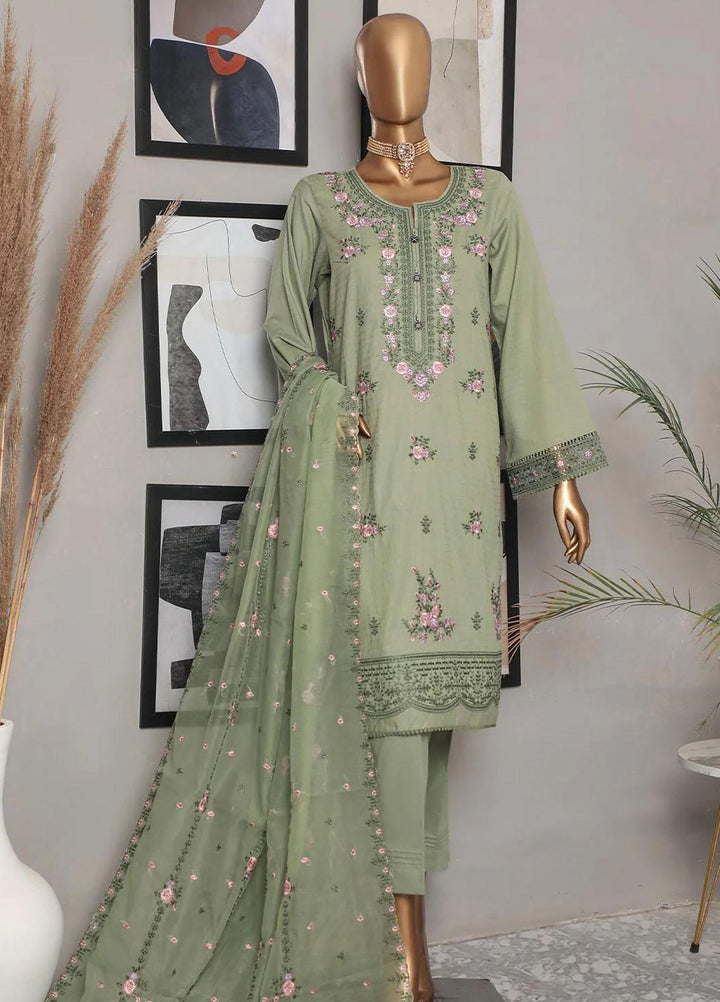 HZ Textiles Embroidered Jacquard Suits Unstitched 3 Piece HZ23DJ DJ-07 - Summer Collection