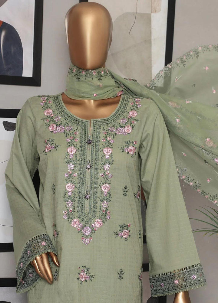 HZ Textiles Embroidered Jacquard Suits Unstitched 3 Piece HZ23DJ DJ-07 - Summer Collection