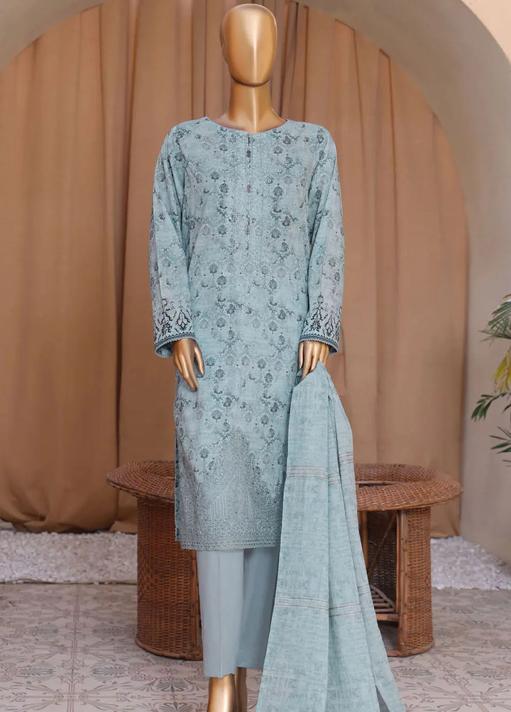 HZ Textiles Embroidered Cotton Suits Unstitched 3 Piece HZ24MCL MEJ-903 - Summer Collection
