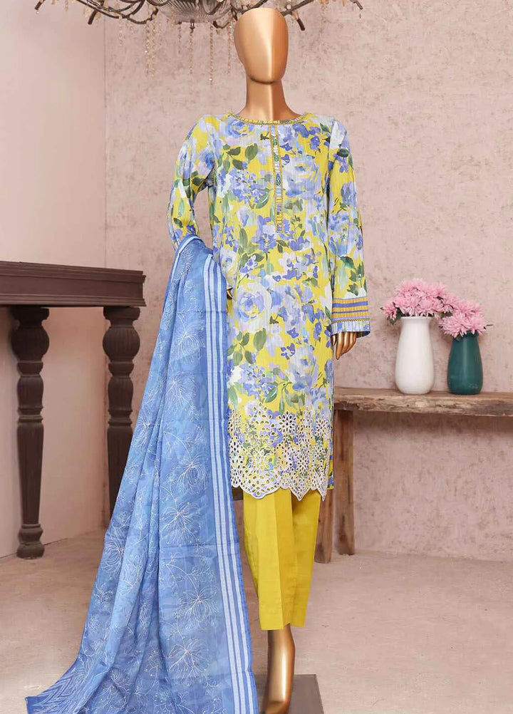 HZ Textiles Embroidered Cotton Suits Unstitched 3 Piece HZ24NP NPE-02 - Summer Collection