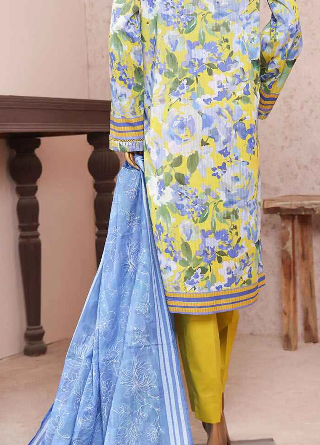HZ Textiles Embroidered Cotton Suits Unstitched 3 Piece HZ24NP NPE-02 - Summer Collection