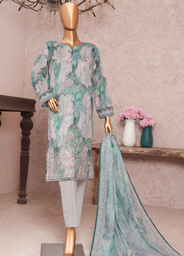 HZ Textiles Embroidered Cotton Suits Unstitched 3 Piece HZ24NP NPE-03 - Summer Collection