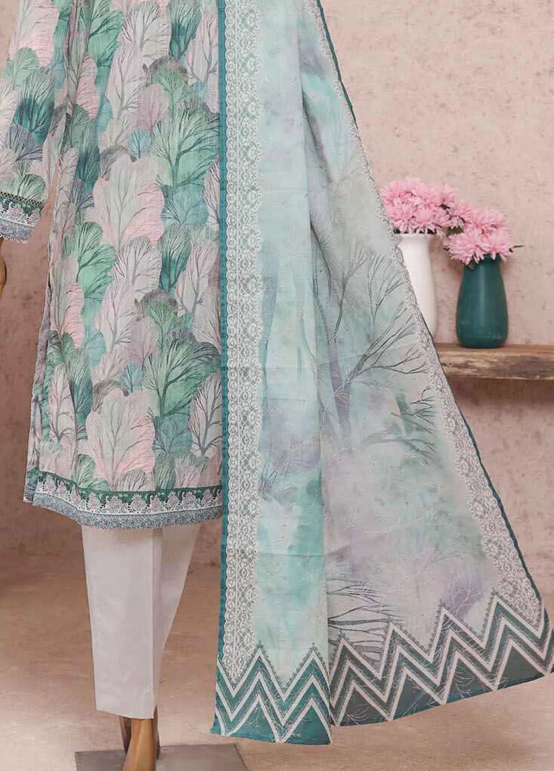 HZ Textiles Embroidered Cotton Suits Unstitched 3 Piece HZ24NP NPE-03 - Summer Collection