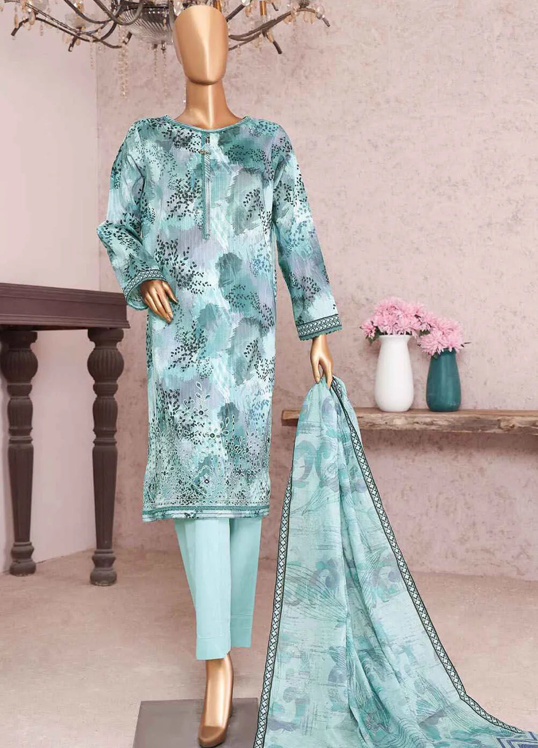 HZ Textiles Embroidered Cotton Suits Unstitched 3 Piece HZ24NP NPE-04 - Summer Collection