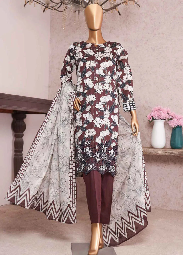 HZ Textiles Embroidered Cotton Suits Unstitched 3 Piece HZ24NP NPE-05 - Summer Collection