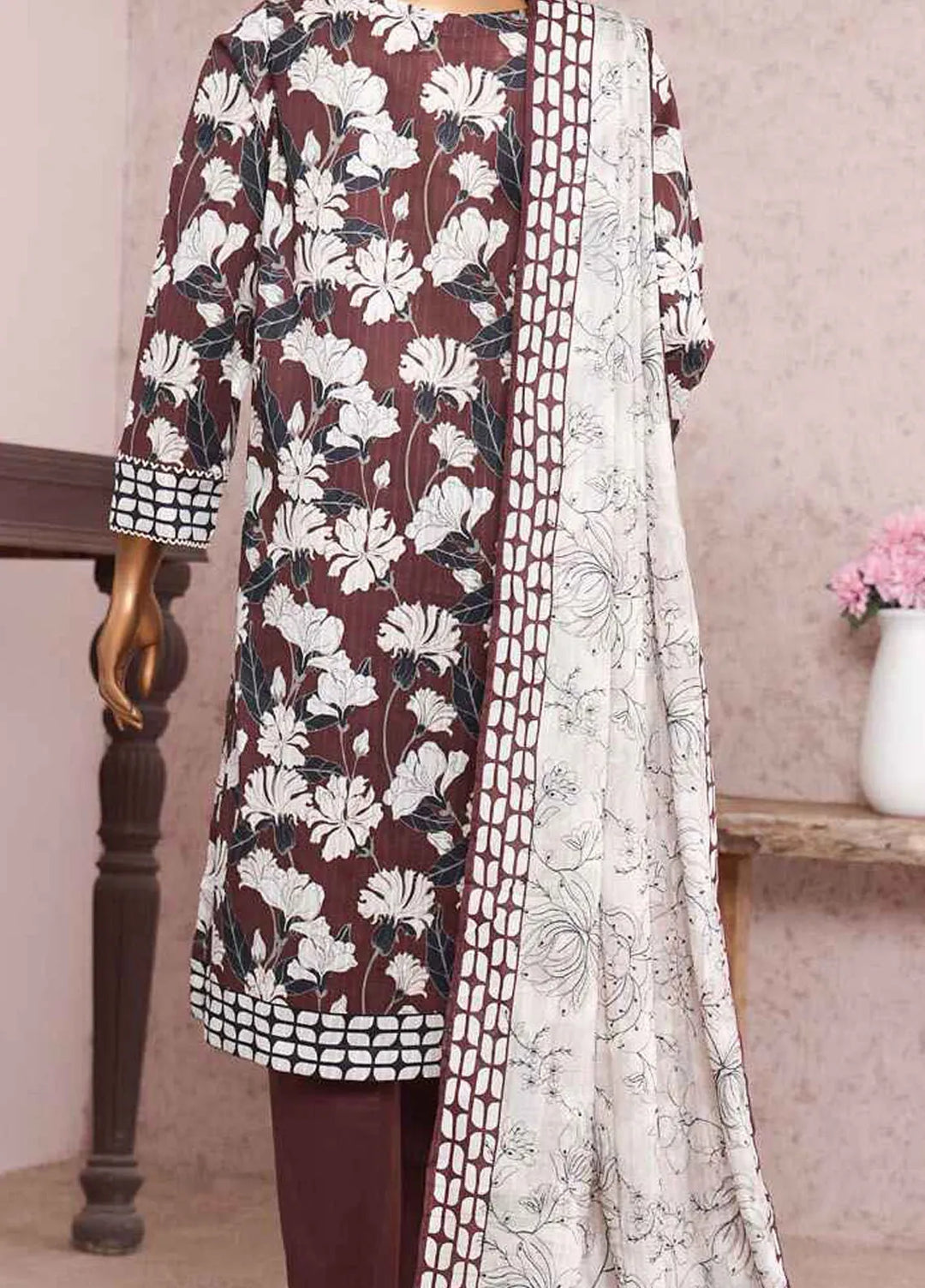 HZ Textiles Embroidered Cotton Suits Unstitched 3 Piece HZ24NP NPE-05 - Summer Collection