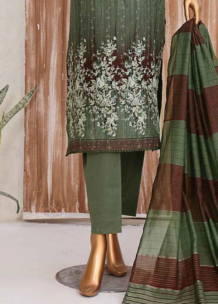 Hz Textiles Embroidered Jacquard Suits Unstitched 3 Piece HZ25TS TJE-1212 - Summer Collection