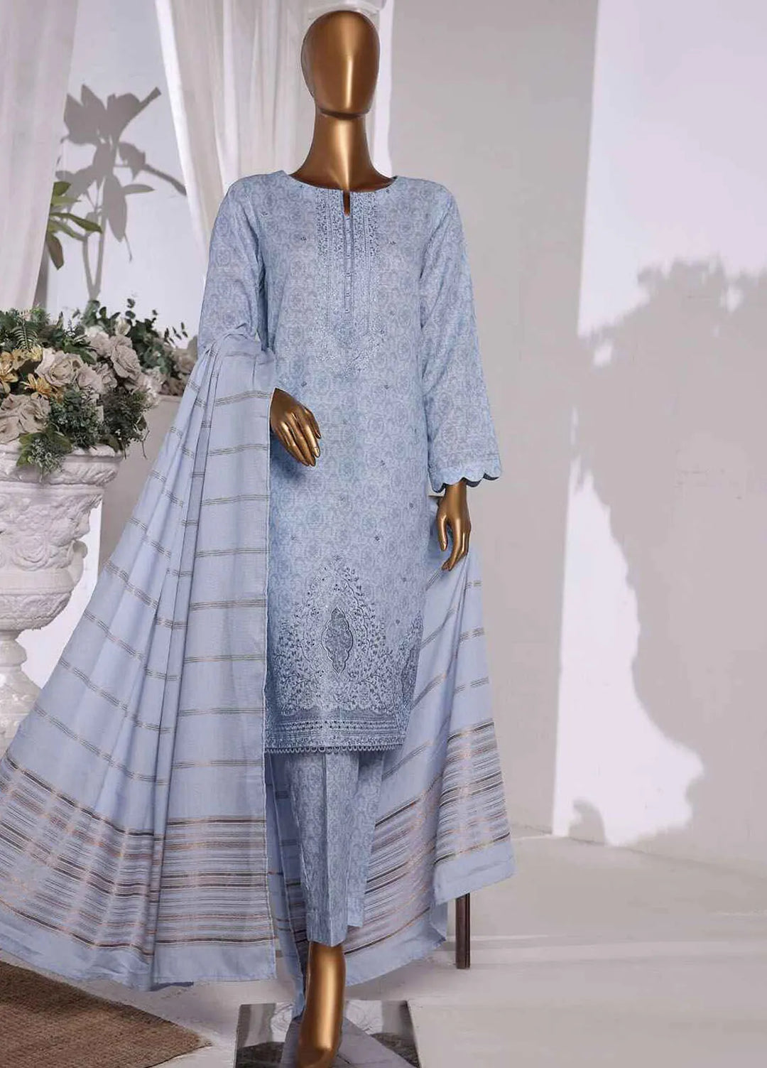 HZ Textiles Embroidered Khaddar Suits Unstitched 3 Piece HZ24KM KES-68 ...
