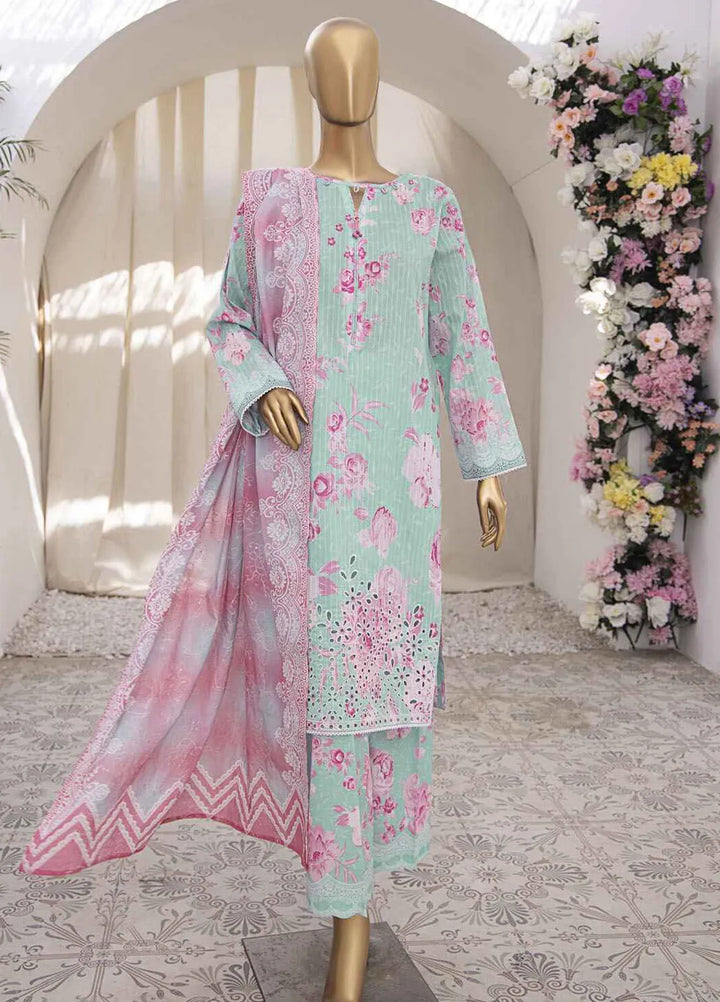 HZ Textiles Embroidered Lawn Suits Unstitched 3 Piece HZ25NV2 NPE-08-VOL-2 - Summer Collection