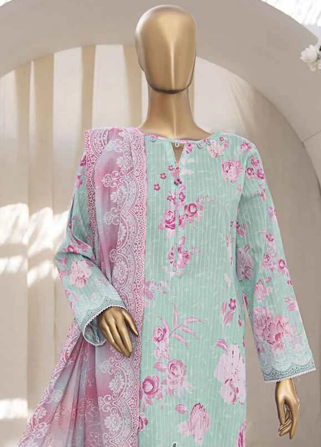 HZ Textiles Embroidered Lawn Suits Unstitched 3 Piece HZ25NV2 NPE-08-VOL-2 - Summer Collection