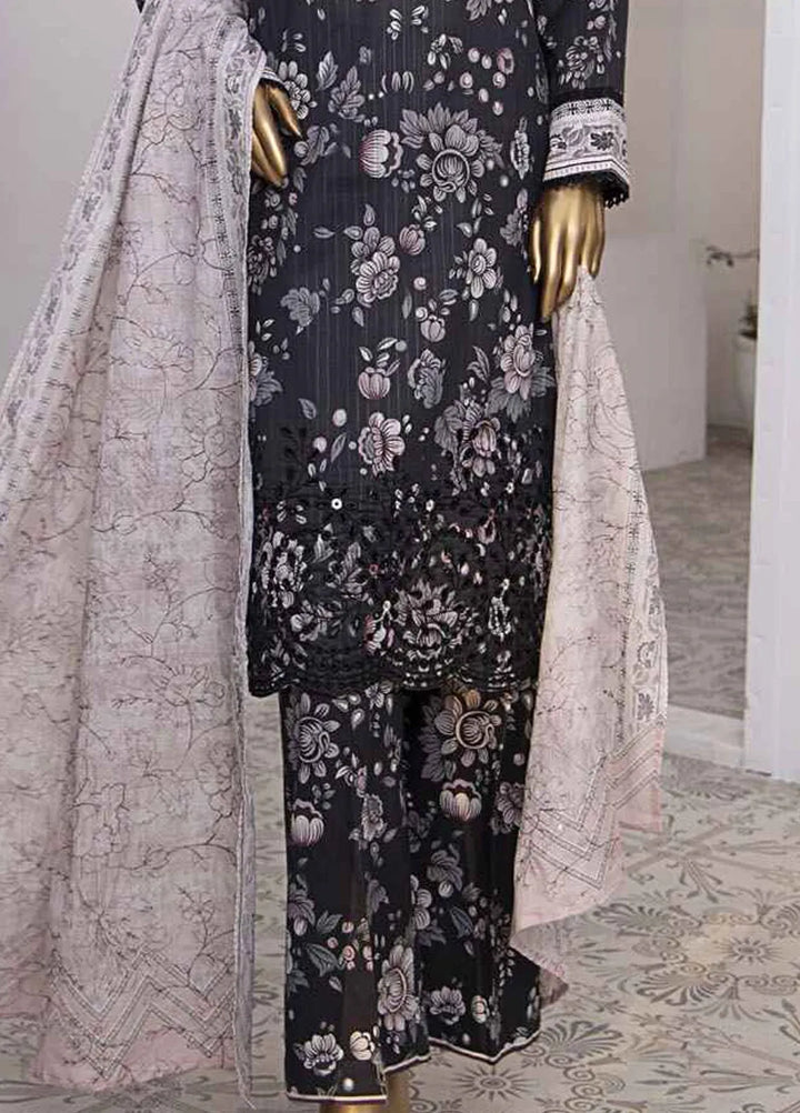 HZ Textiles Embroidered Lawn Suits Unstitched 3 Piece HZ25NV2 NPE-14-VOL-2 - Summer Collection