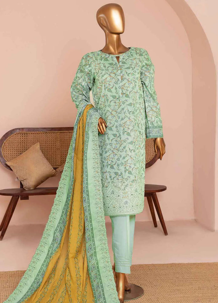 HZ Textiles Embroidered Lawn Suits Unstitched 3 Piece HZ25PV2 PEC-952 - Summer Collection
