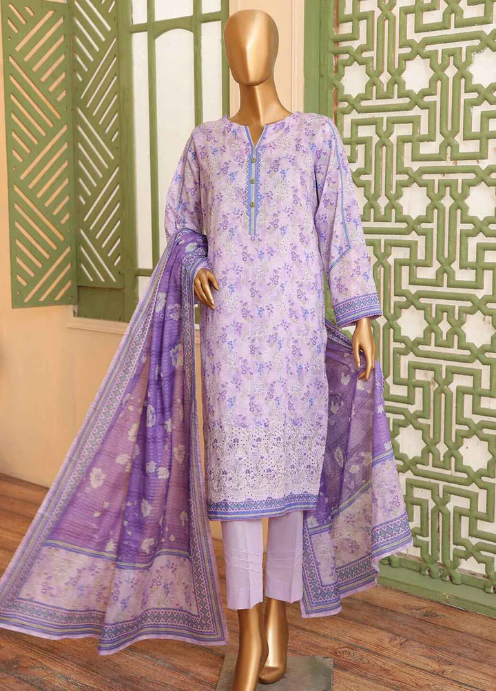 HZ Textiles Embroidered Lawn Suits Unstitched 3 Piece ZEC-163 - Summer Collection