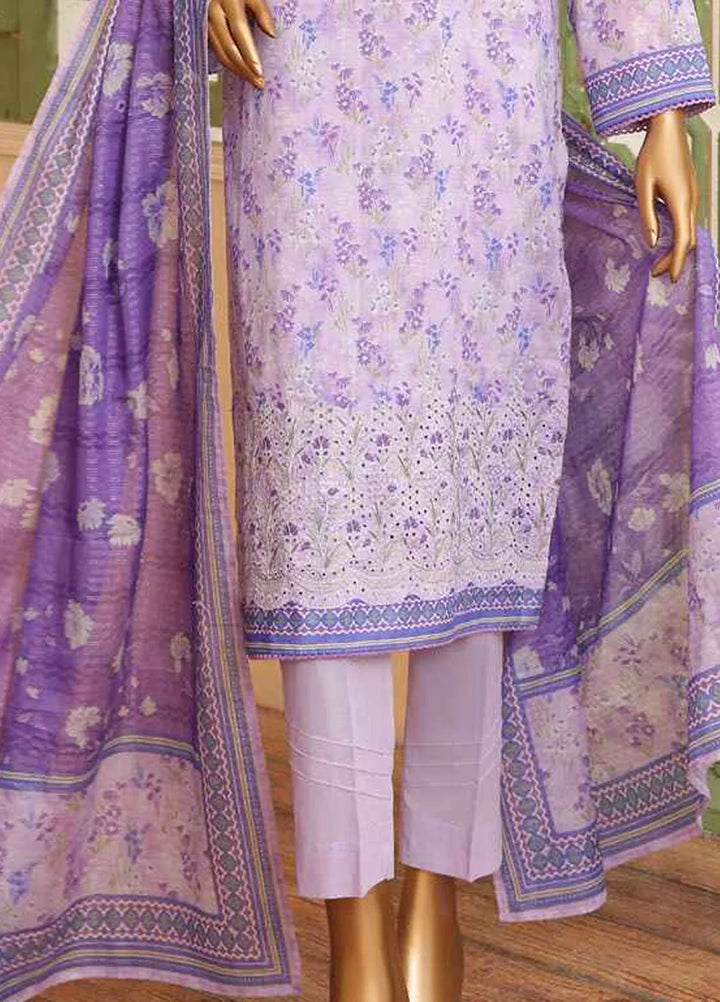 HZ Textiles Embroidered Lawn Suits Unstitched 3 Piece ZEC-163 - Summer Collection