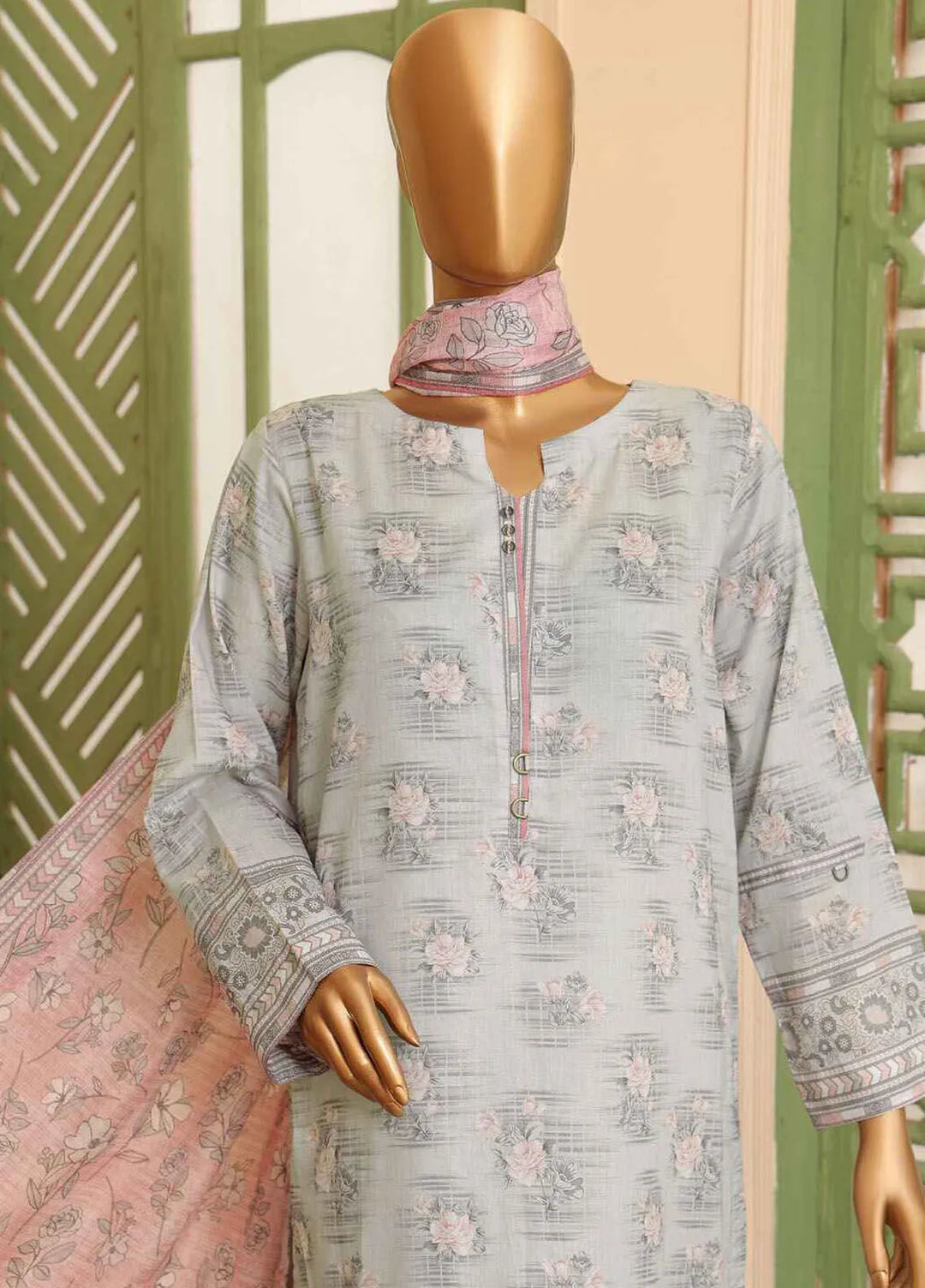 HZ Textiles Embroidered Lawn Suits Unstitched 3 Piece ZEC-167 - Summer Collection