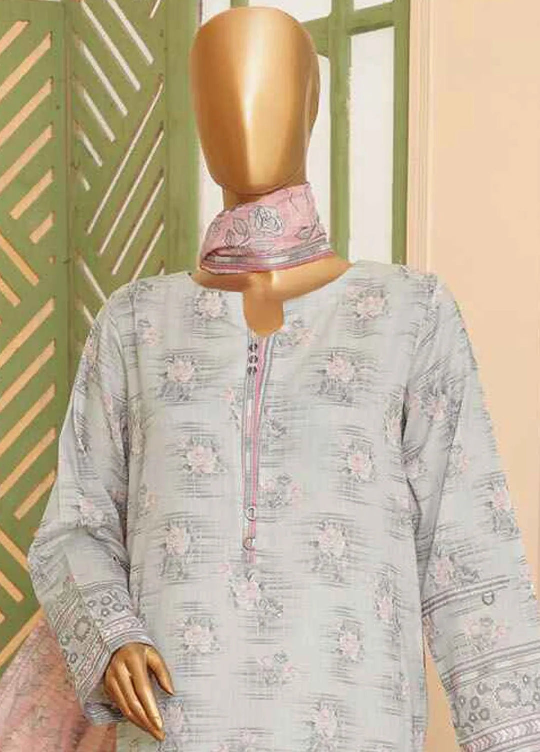 HZ Textiles Embroidered Lawn Suits Unstitched 3 Piece ZEC-167 - Summer Collection