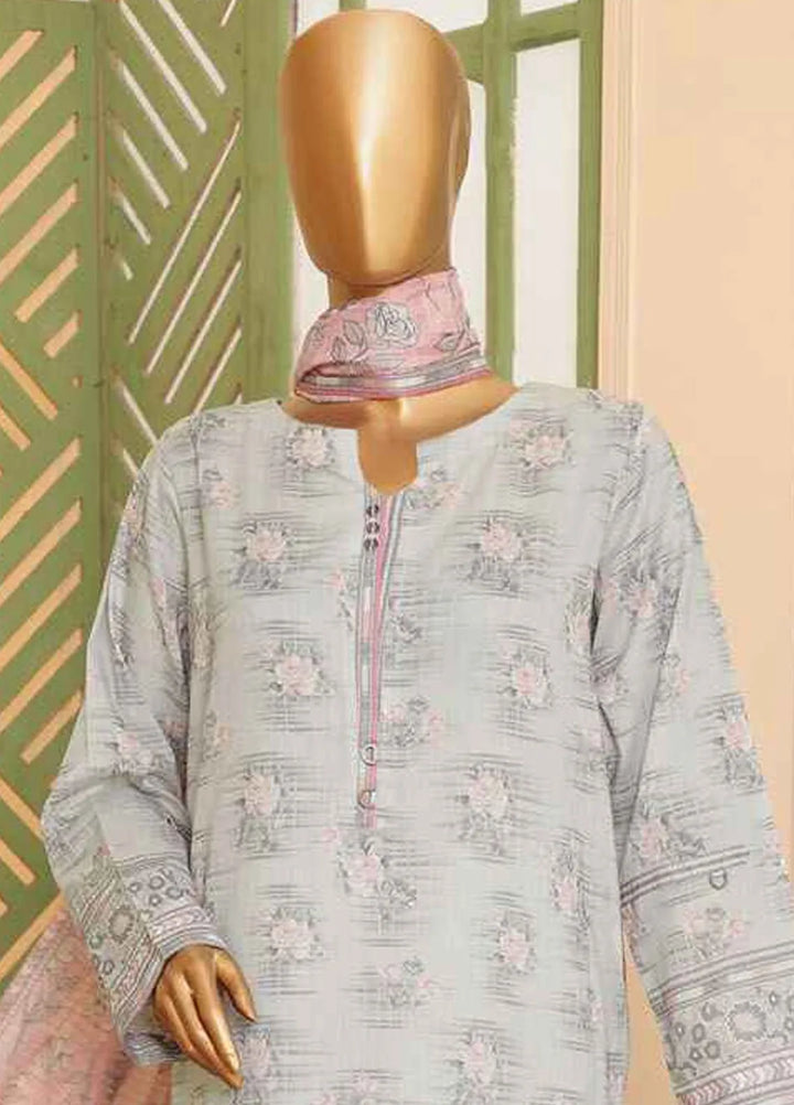 HZ Textiles Embroidered Lawn Suits Unstitched 3 Piece ZEC-167 - Summer Collection
