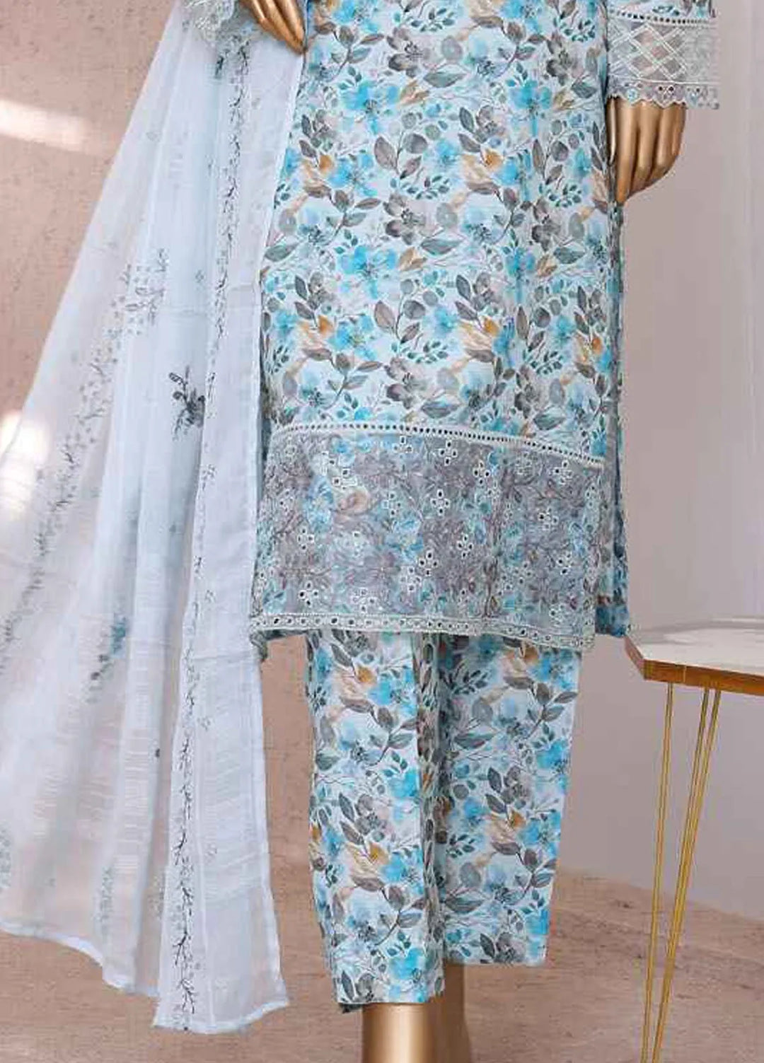 HZ Textiles Embroidered Silk Suits Unstitched 3 Piece HZ25VS VRS-1113 - Summer Collection