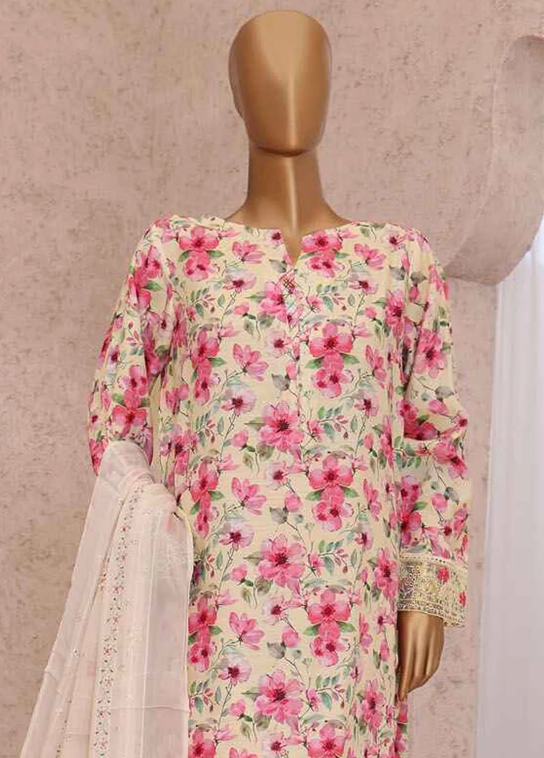 HZ Textiles Embroidered Silk Suits Unstitched 3 Piece HZ25VS VRS-1115 - Summer Collection