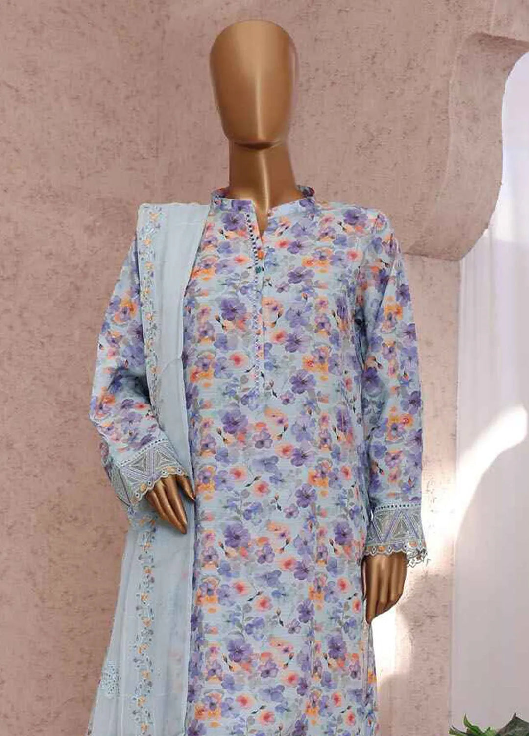HZ Textiles Embroidered Silk Suits Unstitched 3 Piece HZ25VS VRS-1116 - Summer Collection