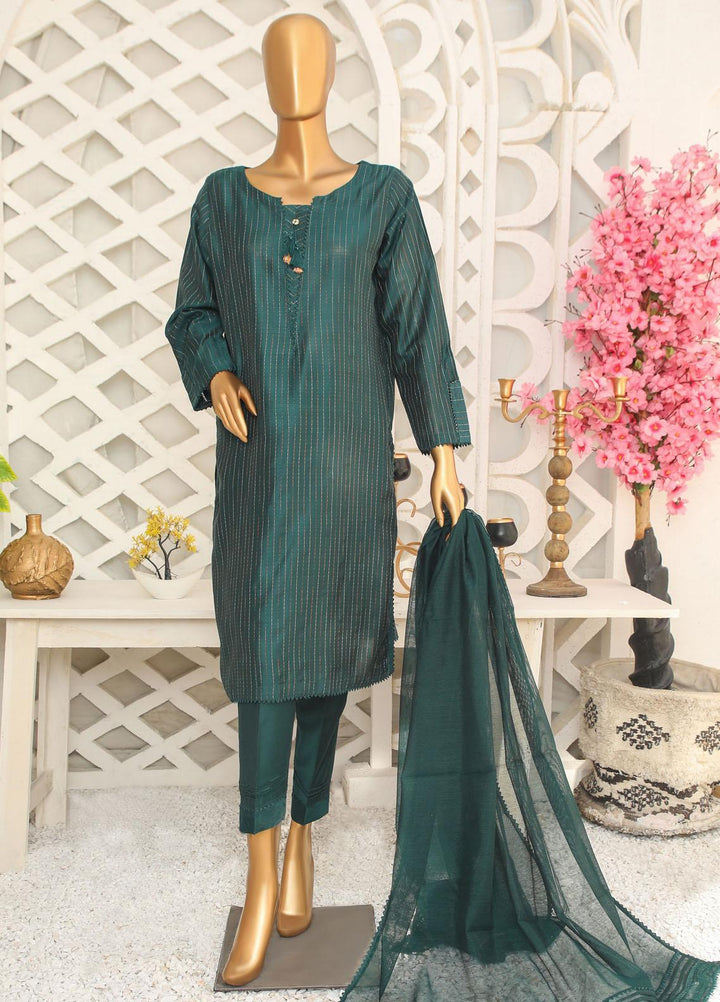 HZ Textiles Casual Pret  Yarn 3 Piece Suit 1A Teal