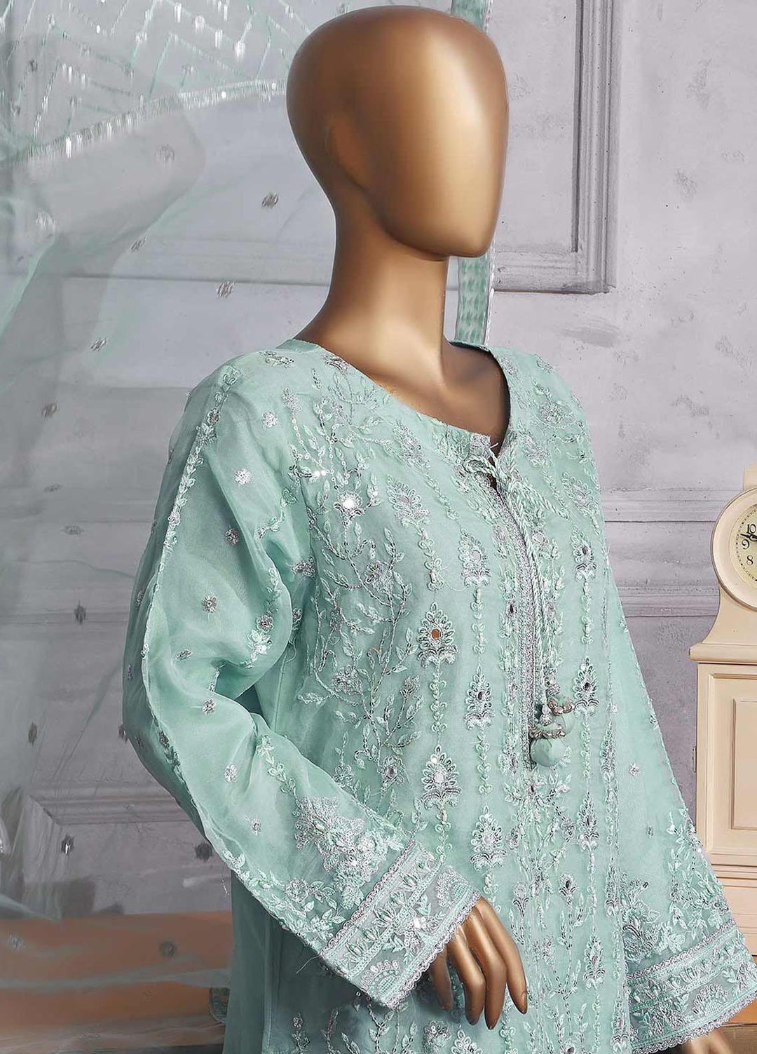 HZ Textiles Luxury Pret Embroidered Organza 2 Piece Suit HZ22PRT HZK 55 A