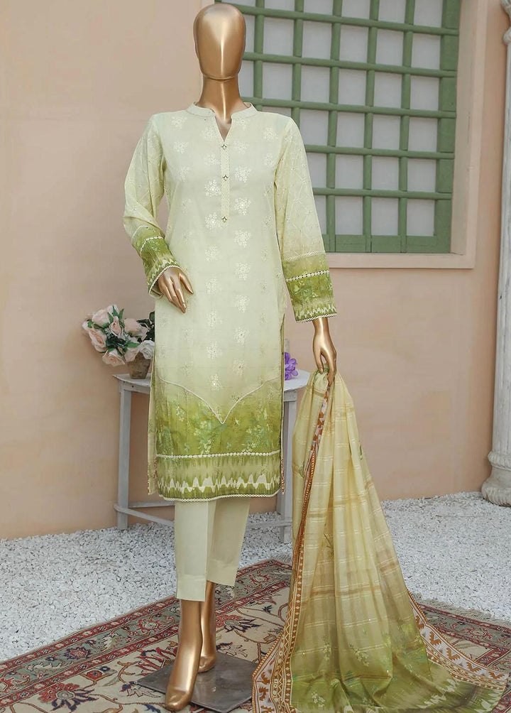 Oriental By HZ Textiles Embroidered Lawn Suits Unstitched 3 Piece HZ23OC OC-15892 - Summer Collection