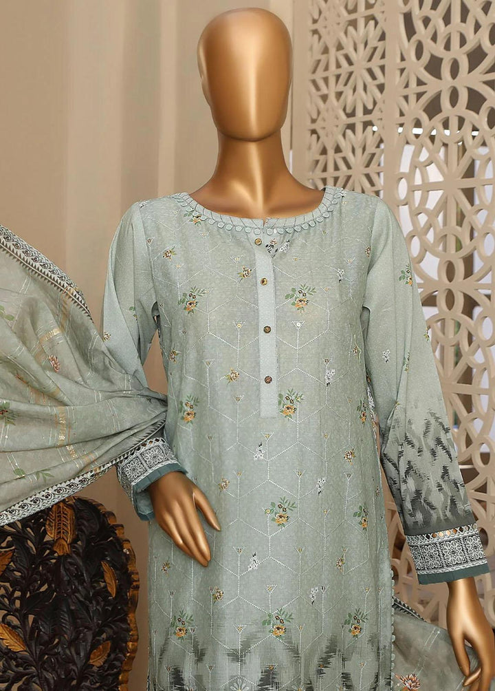 HZ Textiles Embroidered Lawn Suits Unstitched 3 Piece HZ23OF OC-18510 - Festive Collection