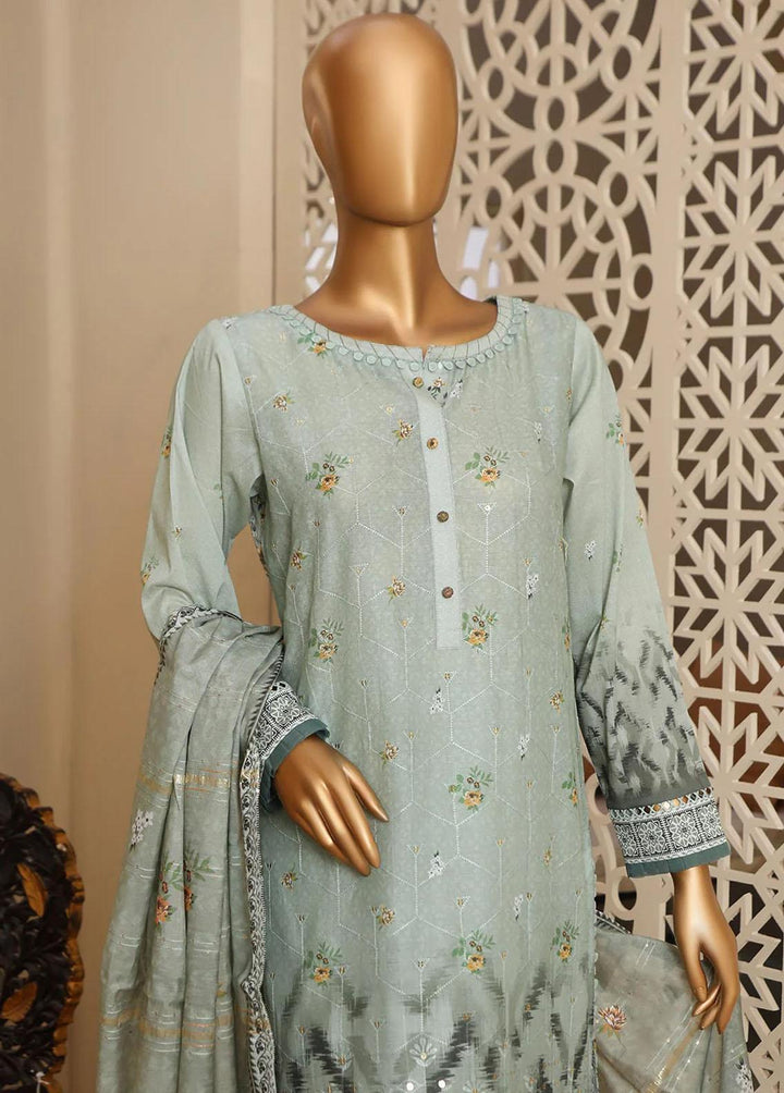 HZ Textiles Embroidered Lawn Suits Unstitched 3 Piece HZ23OF OC-18510 - Festive Collection
