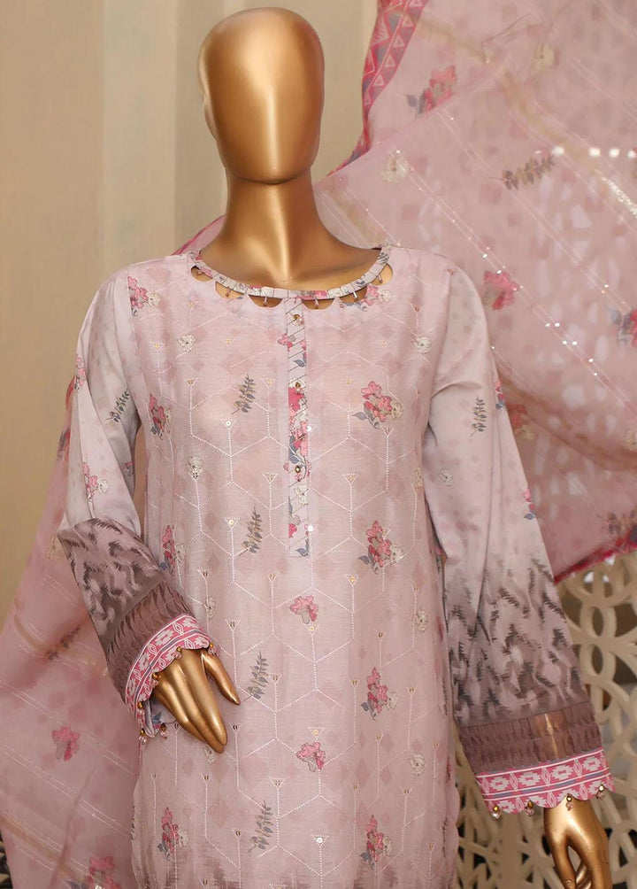 HZ Textiles Embroidered Lawn Suits Unstitched 3 Piece HZ23OF OC-18512 - Festive Collection