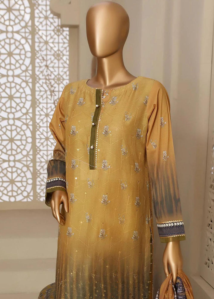 HZ Textiles Embroidered Lawn Suits Unstitched 3 Piece HZ23OF OC-18515 - Festive Collection