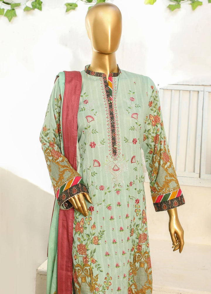 HZ Textiles Embroidered Cotton Suits Unstitched 3 Piece HZ23ON ON-1192-B - Festive Collection