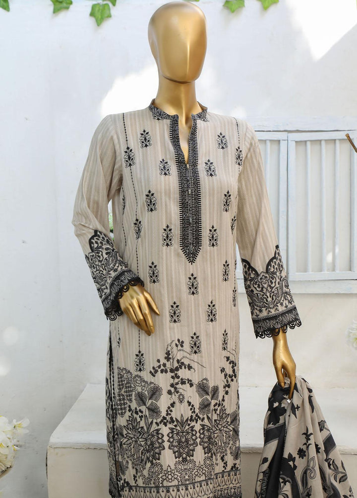 HZ Textiles Embroidered Cotton Suits Unstitched 3 Piece HZ23ON ON-1190 - Festive Collection