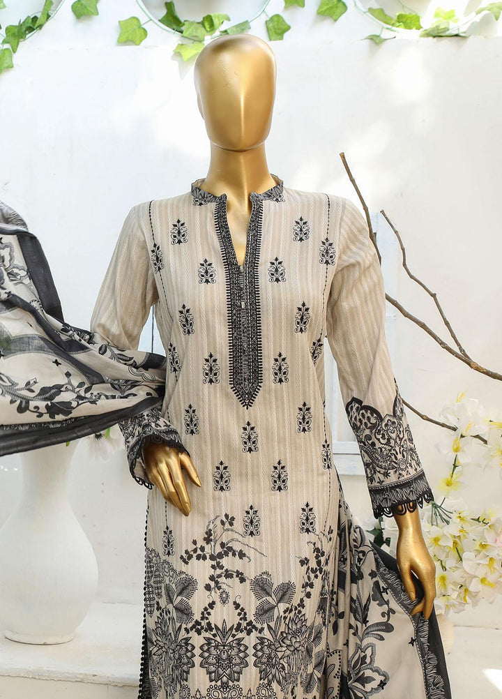 HZ Textiles Embroidered Cotton Suits Unstitched 3 Piece HZ23ON ON-1190 - Festive Collection