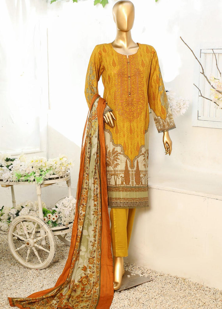 HZ Textiles Embroidered Cotton Suits Unstitched 3 Piece HZ23ON ON-1191-B - Festive Collection