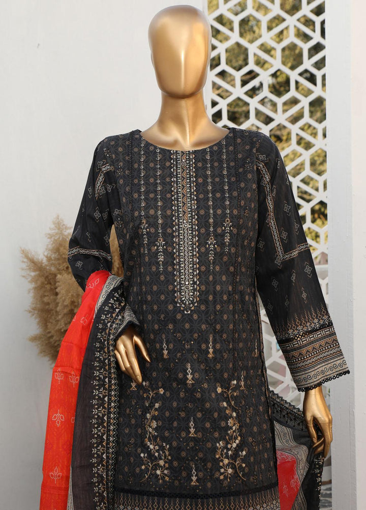 HZ Textiles Embroidered Lawn Suits Unstitched 3 Piece HZ23PCH-1 PEC-0210 - Summer Collection