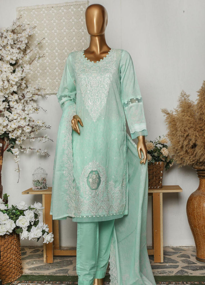 HZ Textiles Embroidered Lawn Suits Unstitched 3 Piece HZ23PCH-1 PEC-2315 - Summer Collection