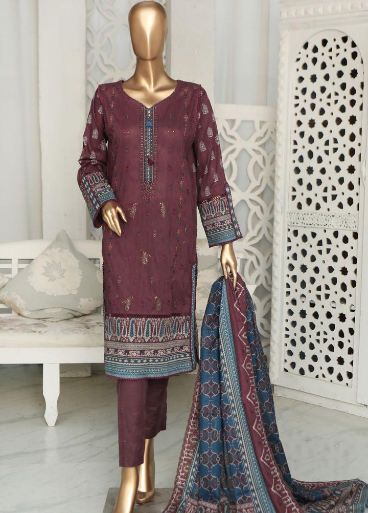 HZ Textiles Embroidered Lawn Suits Unstitched 3 Piece HZ23PCH-1 PEC-2306 - Summer Collection
