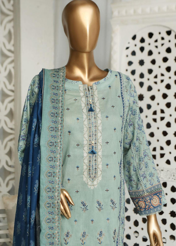 HZ Textiles Embroidered Lawn Suits Unstitched 3 Piece HZ23PCH-1 PEC-2324 - Summer Collection