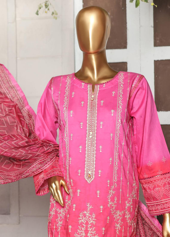 HZ Textiles Embroidered Lawn Suits Unstitched 3 Piece HZ23PCH-2 PEC-0233 - Summer Collection