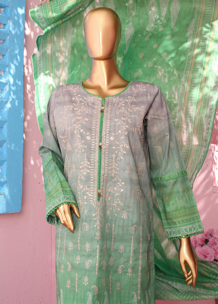 HZ Textiles Embroidered Lawn Suits Unstitched 3 Piece HZ23PCH-2 PEC-0235 - Summer Collection